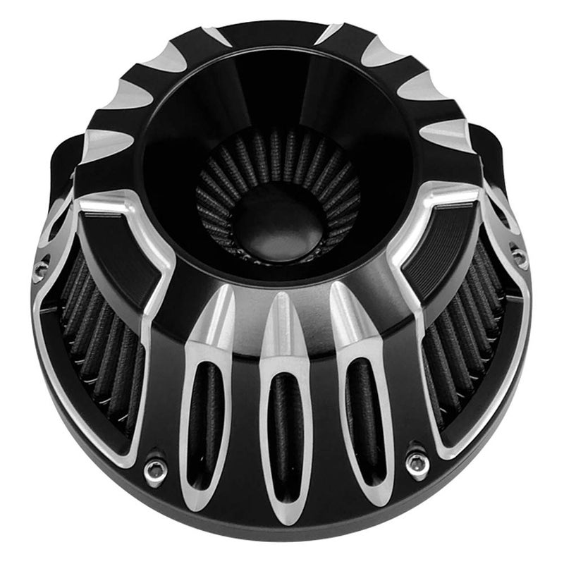 AGECO Air Filter Motorcycle Intake Cleaner Cnc Cut Kit Black for Harley Model Touring Street Glide 2008-2016 Softail 2016-2017 Fitment - C - Image 3